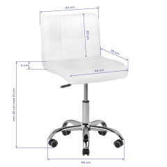 Kozmetické kreslo A-5299 biele