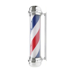 Plafón osvetlený poľný holičský salón BB-02 strieborný veľký