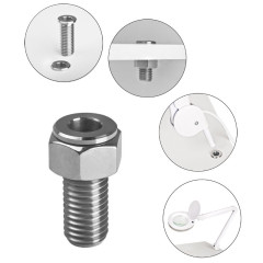 Držiak trubicovej lampy inox