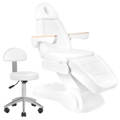 SILLON Lux 273b elektrické kozmetické kreslo + stolička 304 biela