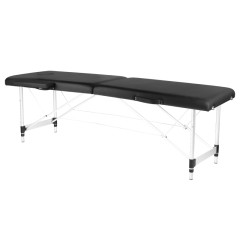 Skladací masážny stôl hliníkový Comfort Activ Fizjo 2 segmenty čierny