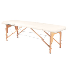 Skladací drevený masážny stôl Komfort Activ Fizjo 2 segment cream