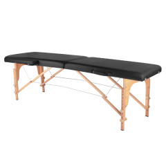 Skladací drevený masážny stôl Komfort Activ Fizjo 2 segmentový čierny