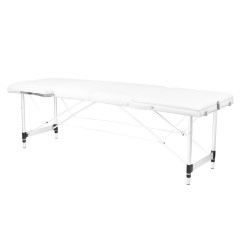 Skladací masážny stôl hliníkový Comfort Activ Fizjo 3 segmenty biely