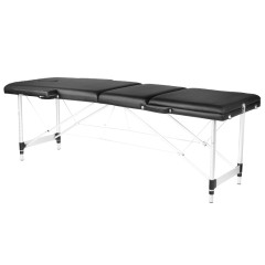 Skladací masážny stôl hliníkový Comfort Activ Fizjo 3 segment čierny