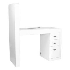 Kozmetický stôl 310 s kazetovým absorbérom biely ľavý