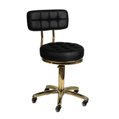 Zlatá kozmetická stolička AM-961 čierna