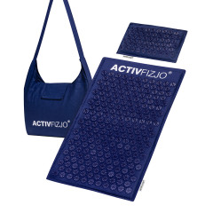 ActivFizjo akupresúrna podložka premium natural navy blue s vankúšom