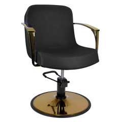 Gabbiano zlatá štýlová stolička Bologna čierna