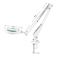 Žiarenie 308 viedla stolová lupa lampa biela USB