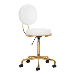 Kozmetická stolička H5 zlatá biela