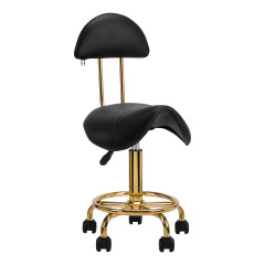 Kozmetická stolička 6001-G zlato-čierna