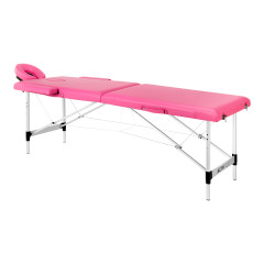 Skladací masážny stôl hliníkový Comfort Activ Fizjo 2 segment ružový