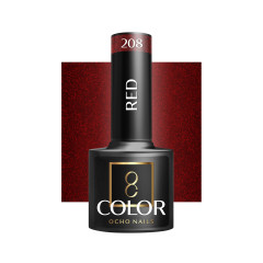 OCHO NAILS Hybridní lak červený 208 -5 g