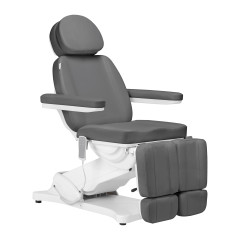 Elektrické kozmetické kreslo SILLON CLASSIC 3 motory s kolískou na pedikúru sivá