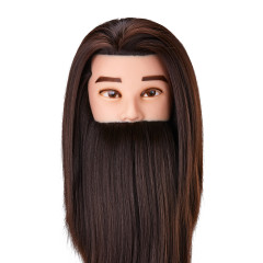 Gabbiano brada tréningová hlava WZ4 syntetické vlasy, farba 4H, dĺžka 8"+6"