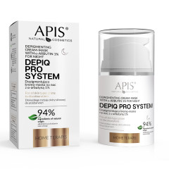 APIS DEPIQ PRO SYSTEM Depigmentační noční krém-maska s α-arbutinem 1%, 50 ml