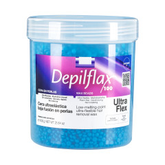 Depilflax 100 pružný vosk s nízkym bodom topenia Ultraflex Blue 600g