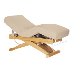 Ležadlo Sillon Siesta SPA, béžové s svetlo hnedou základňou