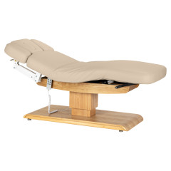 Ležadlo Sillon Relax SPA, b&eacute;žov&eacute; s svetlo hnedou z&aacute;kladňou