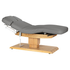 Ležadlo Sillon Relax SPA, siv&eacute; s svetlo hnedou z&aacute;kladňou