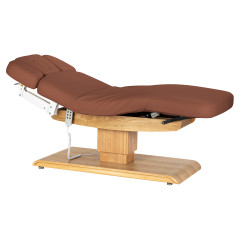 Ležadlo Sillon Relax SPA, hned&eacute; s svetlo hnedou z&aacute;kladňou